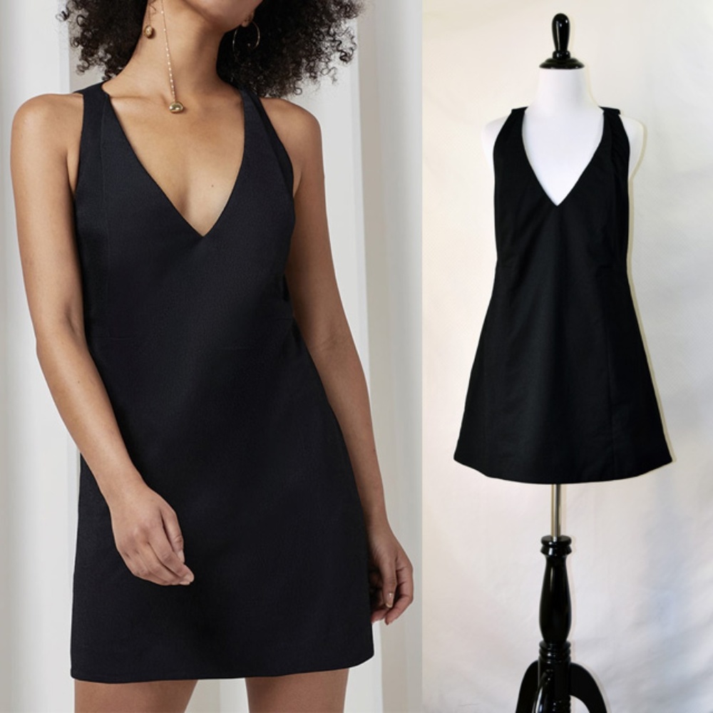 C/Meo Sleeveless A-Line V-neck Mini Dress